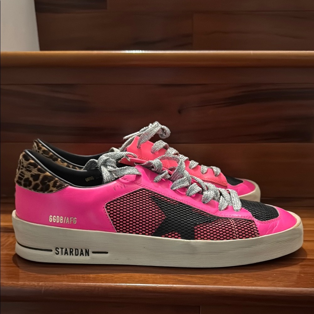 SOLD Women's Pink and Black Sneakers